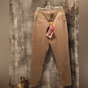 NWT Women’s Ultra Stretch Skinny Work Pants – 3 Button, Wide Waist Tan Size 2X